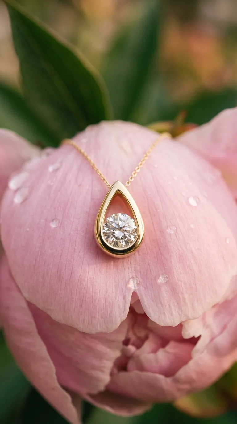Handcrafted 14K / 18K gold diamond necklace